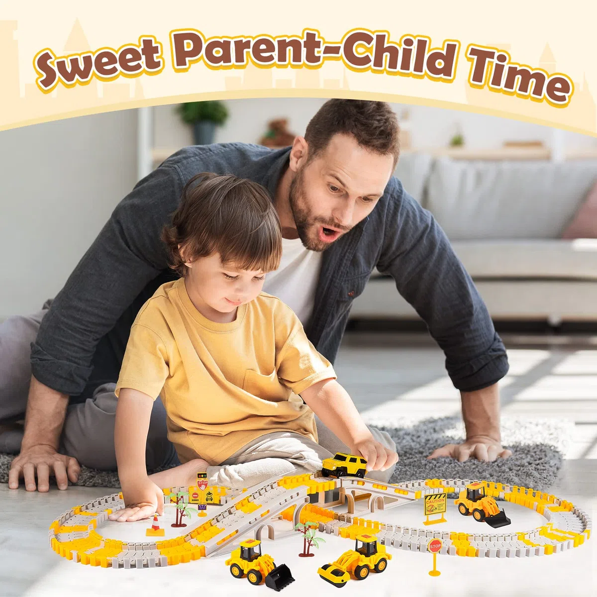 Adeokay Giocattoli A Partire Da 3 4 5 6 7 8 Anni Ragazzo, Pista Da Corsa Per Bambini Regalo Ragazzo Giocattolo Per Bambini 3-8 Anni Regalo di Compleanno Per Bambini Autocarro Dai 3-8 Anni