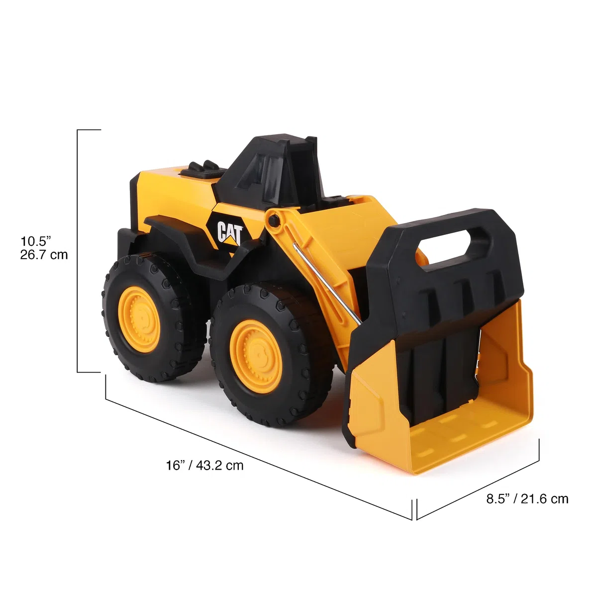 CAT TOYS Official 40,6 cm Grande giocattolo per pale gommate in acciaio | veicoli da cantiere per bambini | robusti e perfetti per ragazzi | regali e giocattoli all'aperto a partire dai 3 anni |