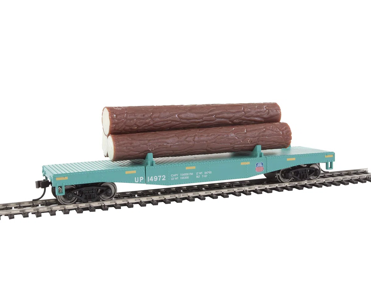 Walthers Trainline 931-1773 Log Dump Car with Logs Union Pacific