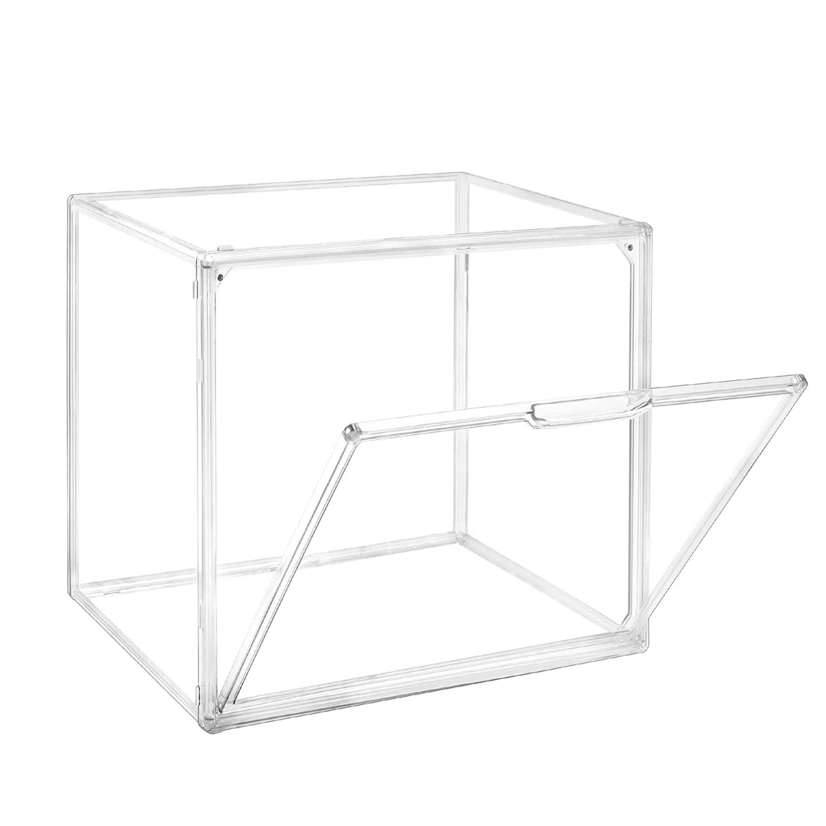 TSKDKIT Vetrina Espositiva Teca Acrilico Vetrinetta per Collezionismo 36x27x22cm Trasparente Espositore con Porta Antipolvere Teca per Lego Modellismo, Pop Mart, Figure