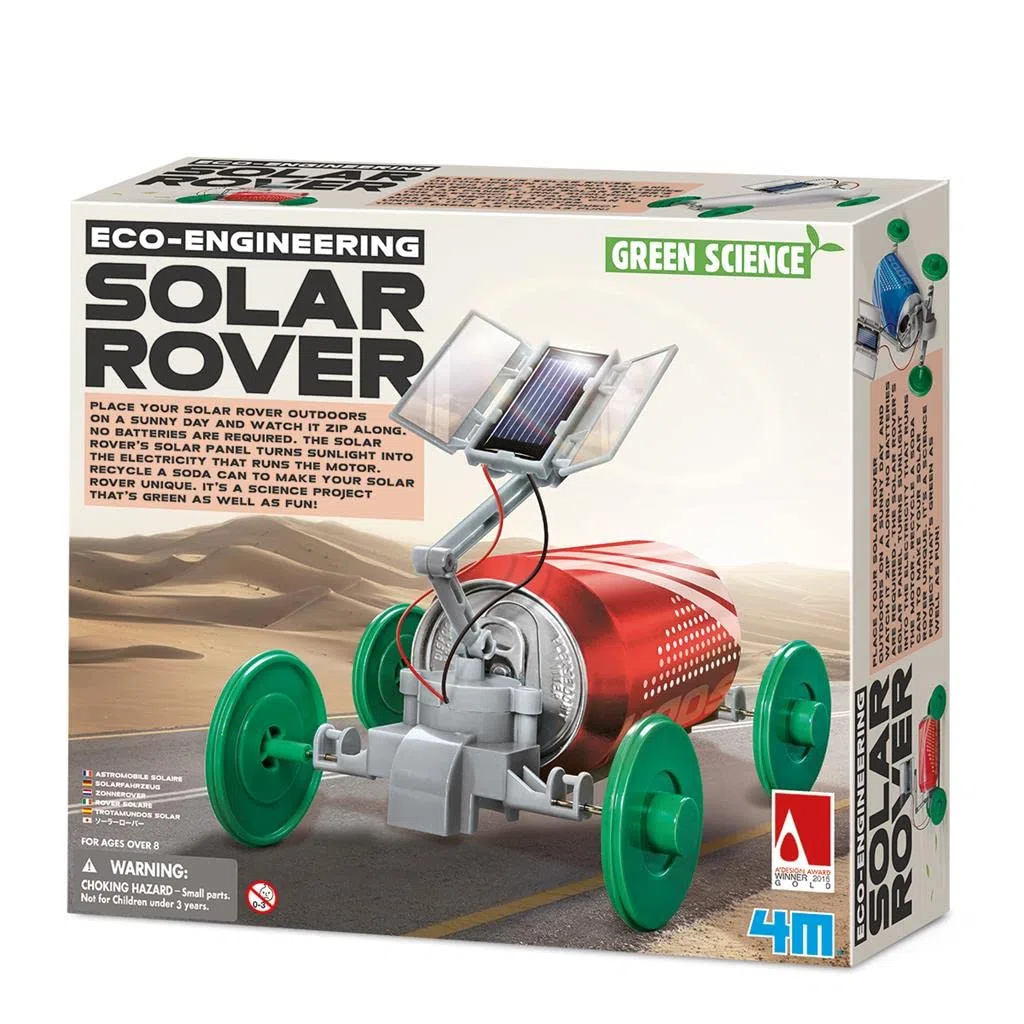 4M 00-003286 Rover a Energia Solare, Giocattolo Stem, Giochi Ecologici, Kit Scientifico Educativo, Riciclo e Riuso Ecologico