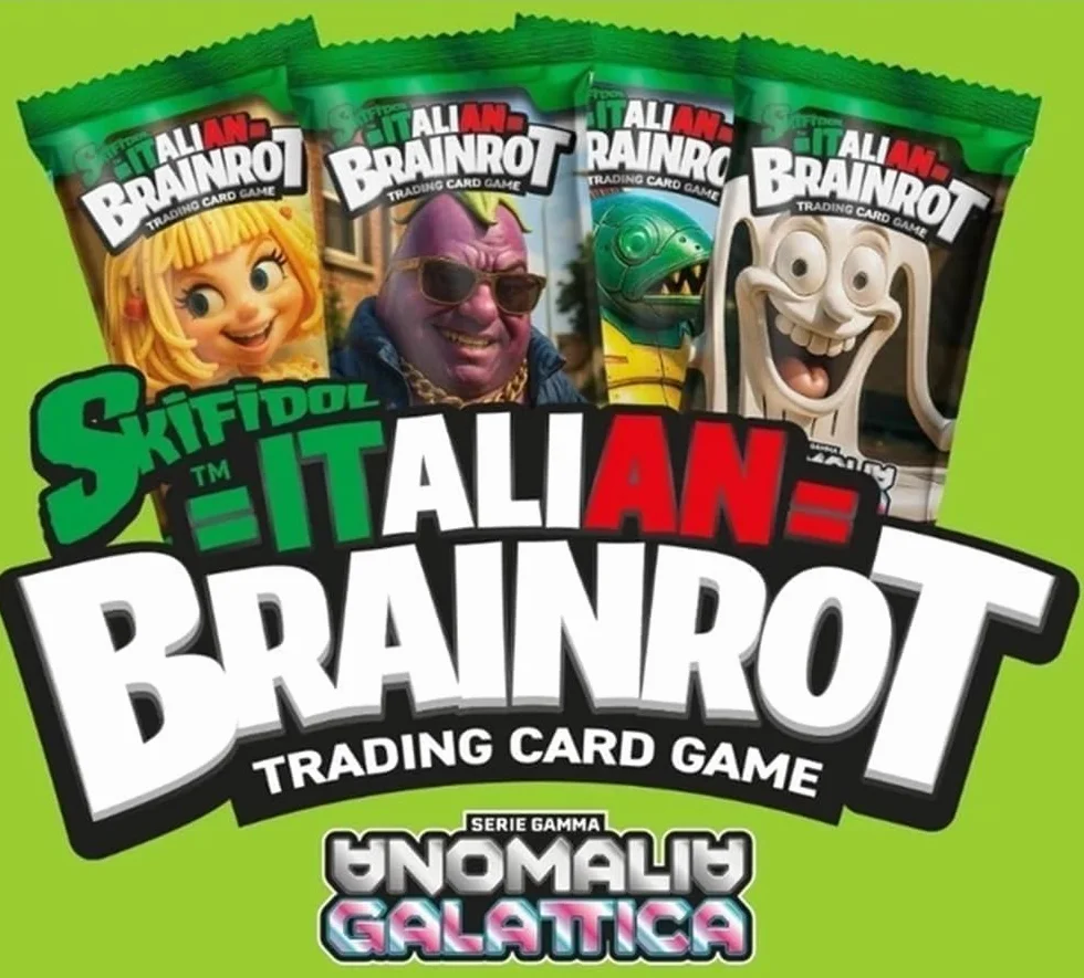Generico Skifidol Italian Brainrot Trading Card Game, Serie Gamma Anomalia Galattica, 12 Bustine da 7 Carte, Gioco di Carte Collezionabili