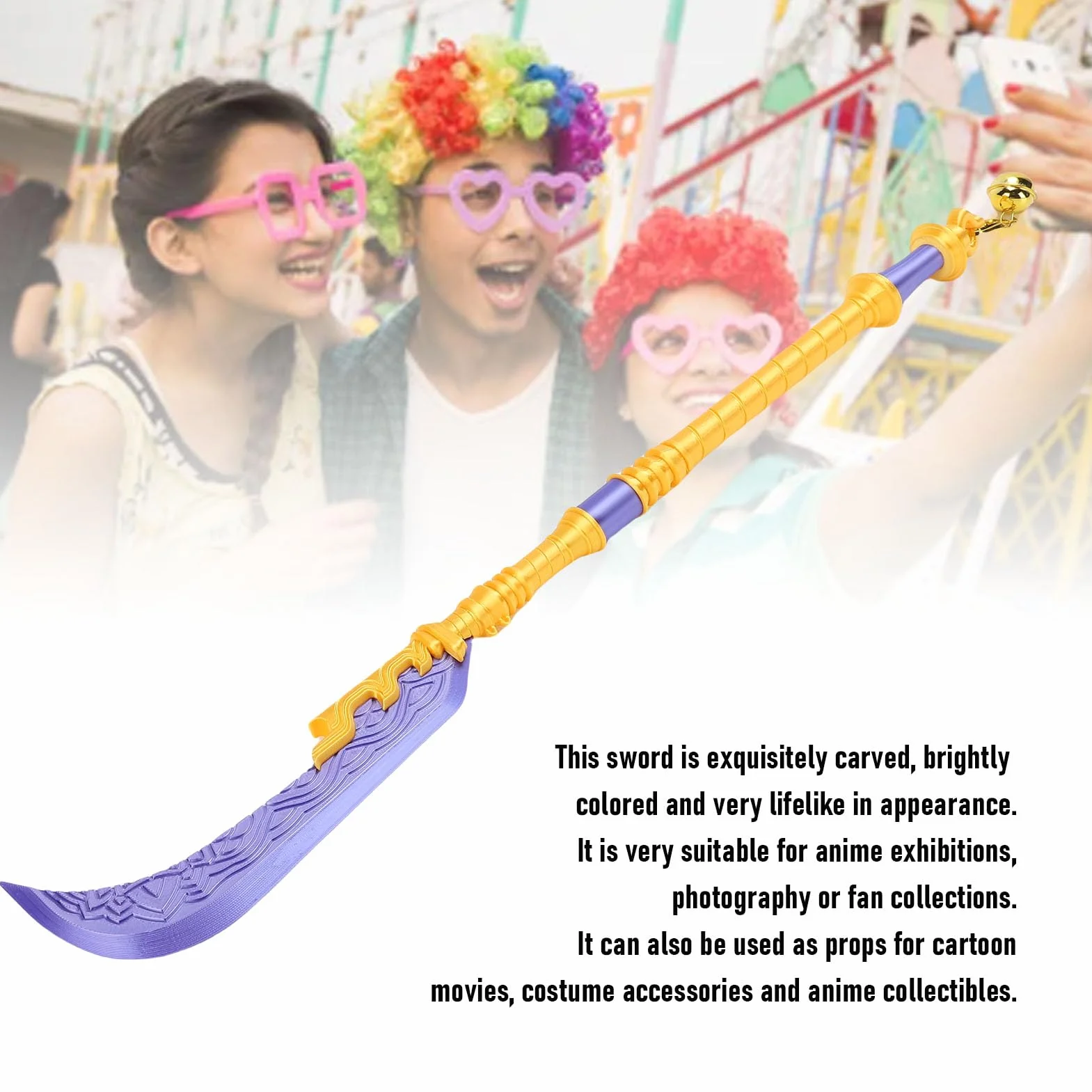 Ejoyous Mira's Sword Kpop Anime Hunters, Costumi Cosplay Spada Spada Cosplay Stampata in 3D Come Accessorio di Costume per Convenzioni Anime e Oggetti da Collezione