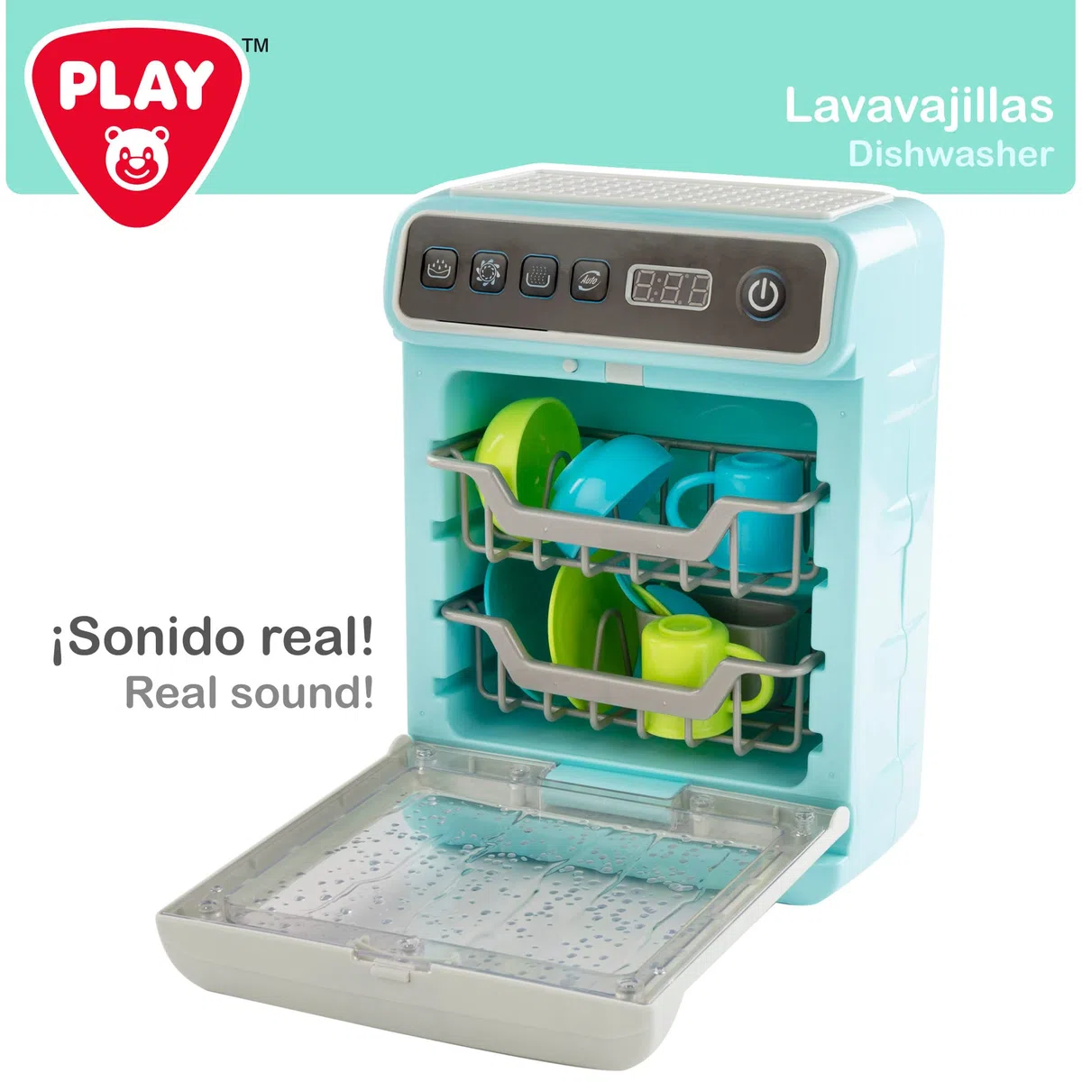 COLORBABY Play- Lavastoviglie Giocattolo con Luce e Suono per Bambini, elettrodomestici Giocattolo, lavastoviglie per Bambini, Mini lavastoviglie (46900)