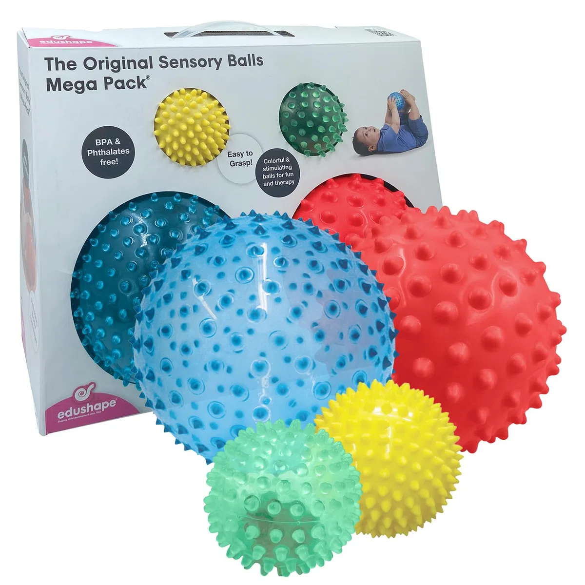 Edushape - Ed 705 179 - Gioco della Palla - Palle sensoriali - Random Modello di 4