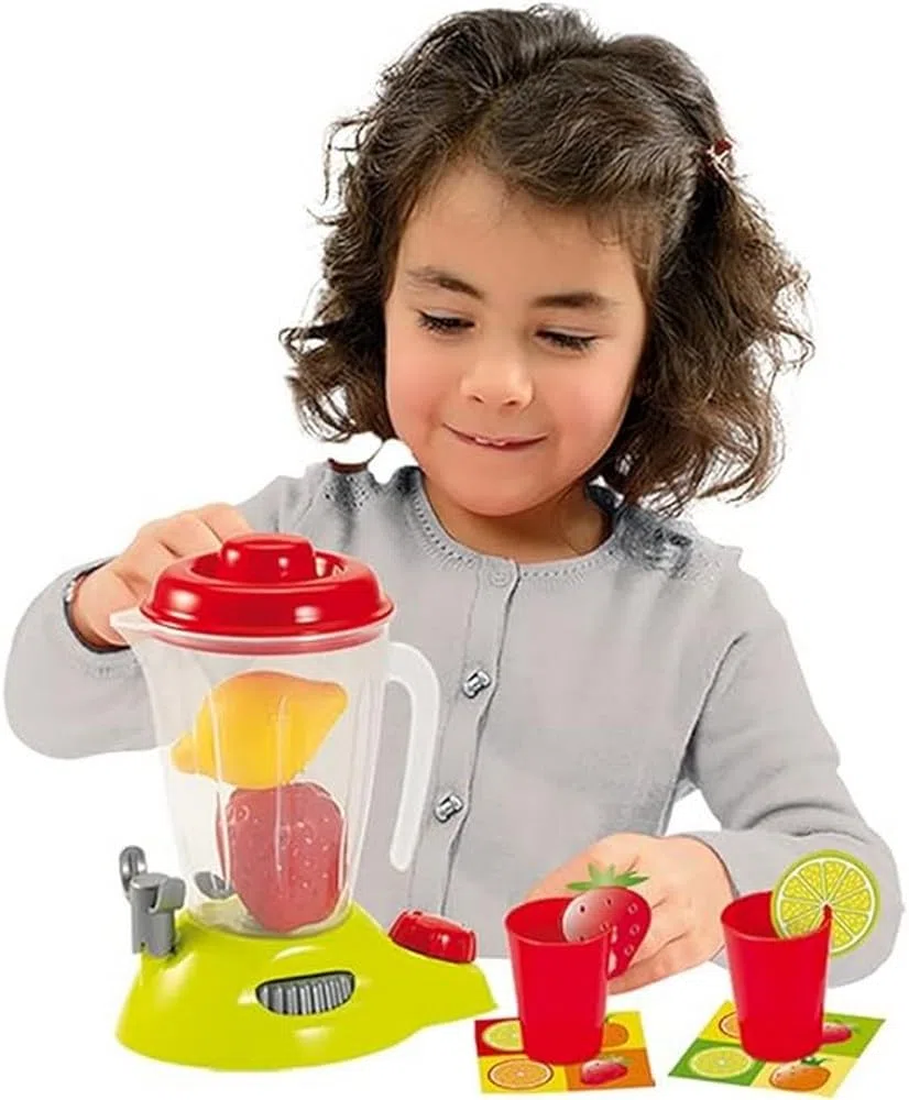 Ecoiffier - EC 100% Chef Set Piccoli elettrodomestici, 7600002524, +18 Mesi, Macchina del caffè + frullatore+ Piastra per Waffle, con Tanti Accessori, Made in France