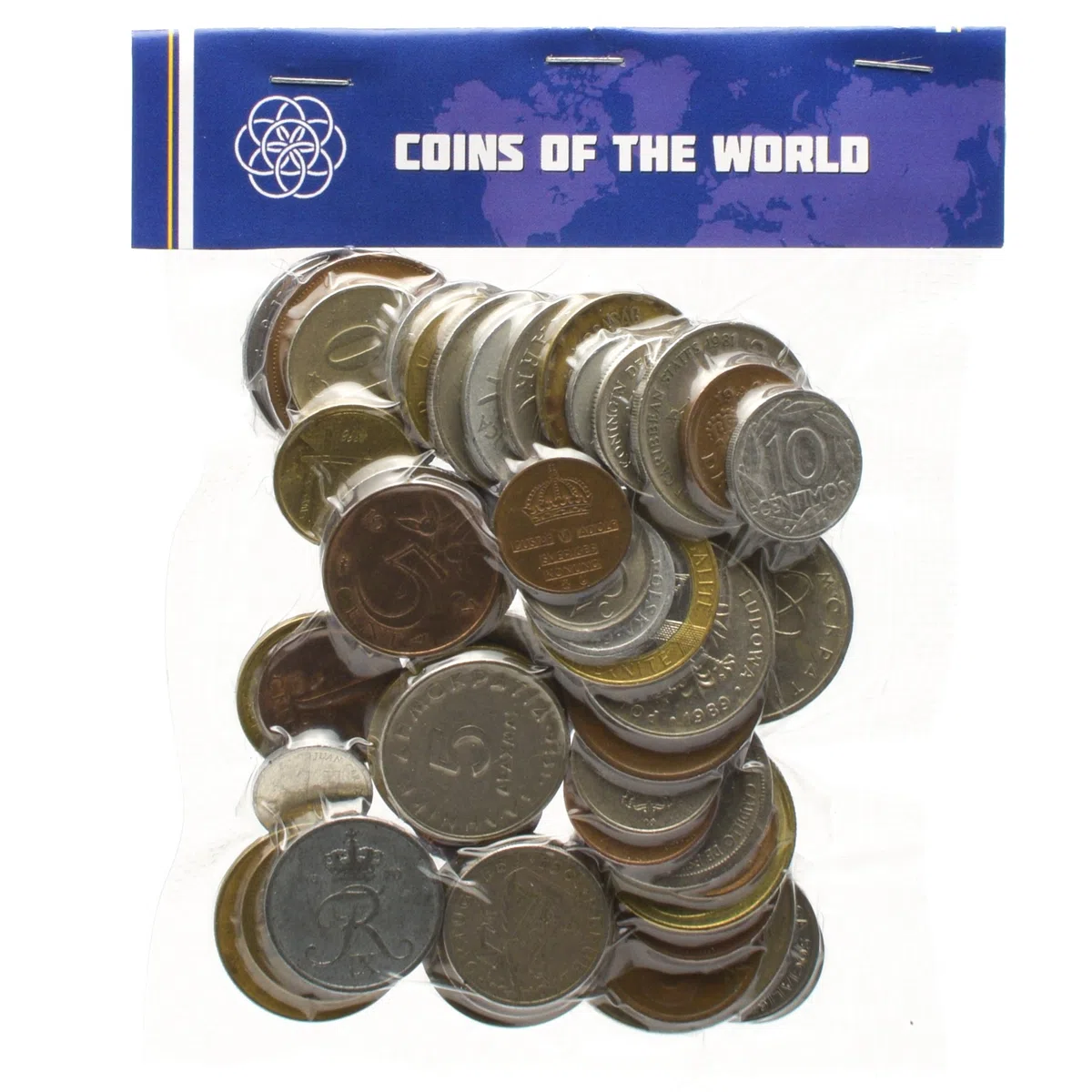 50 monete straniere differenti Set di denaro raccolta da tutta l'Europa. Monete da collezione, vecchie monete per album di moneta, moneta bancaria o supporti della moneta
