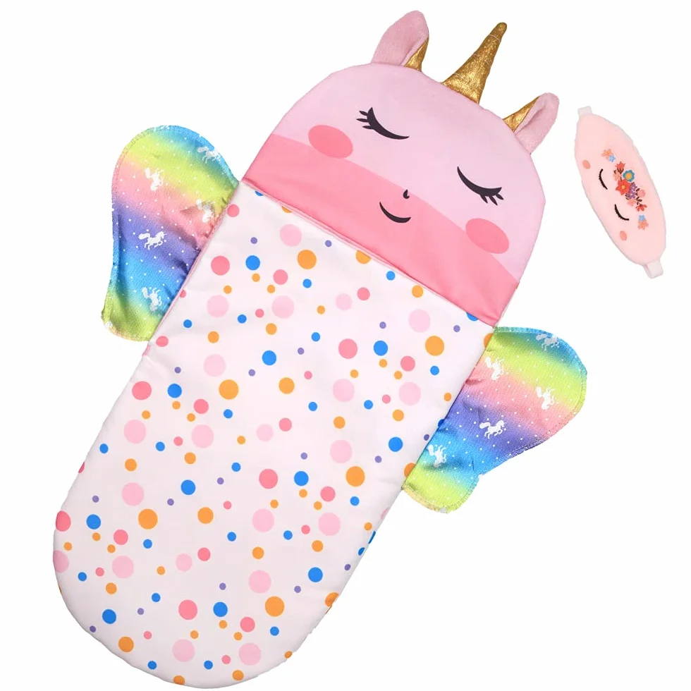 ZWOOS Sacco a Pelo per Bambole con Maschera per Dormire, Accessori Morbidi per Bambole da 25-38 cm
