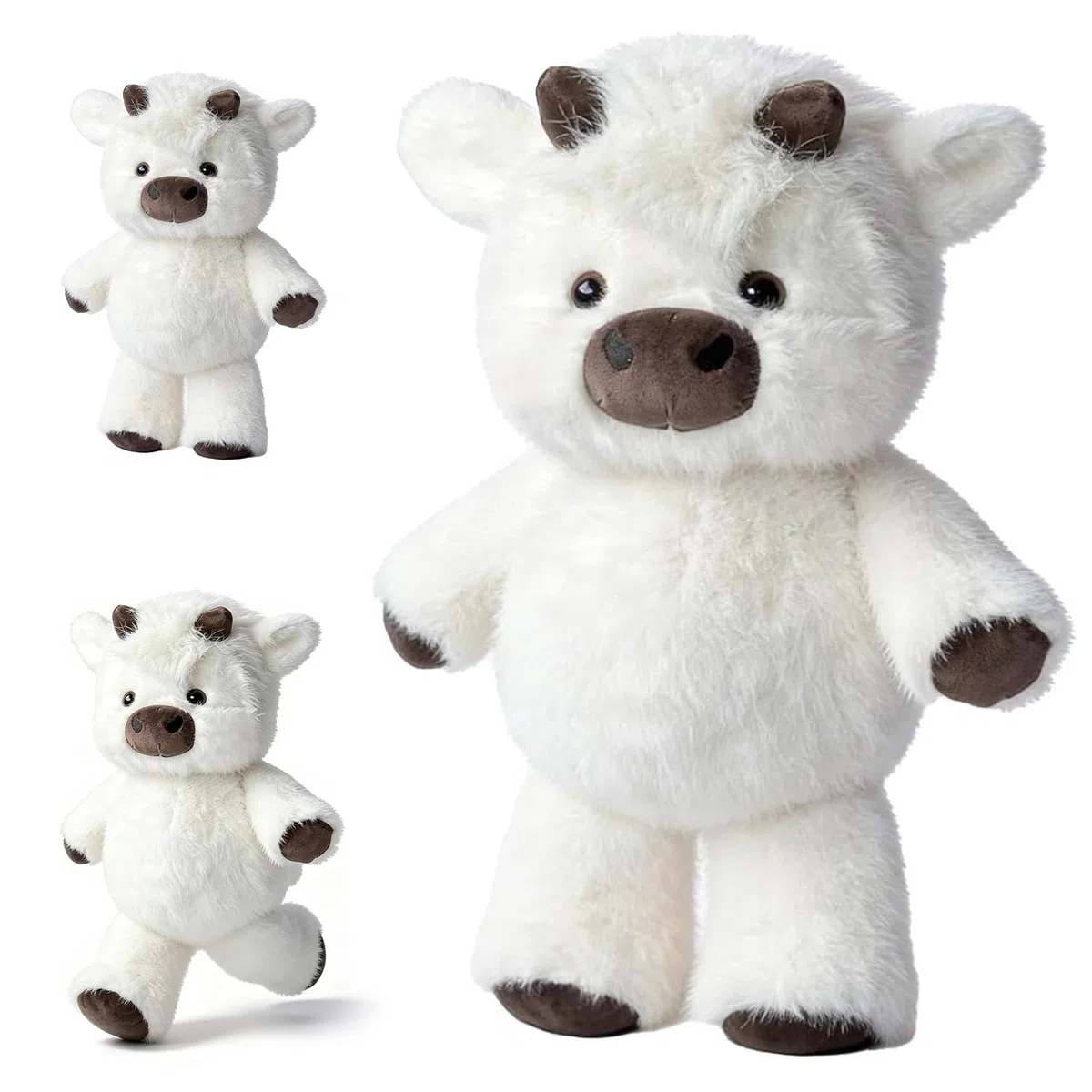 Mucca Morbido Peluche, 45 cm Peluche Highland Cow, Running Cow Plush, Peluche Che Corre Cartoon, Bambola Da Vitello Che Corre, P-eluche Vitello Corsa, Regalo per Fan e Famiglia