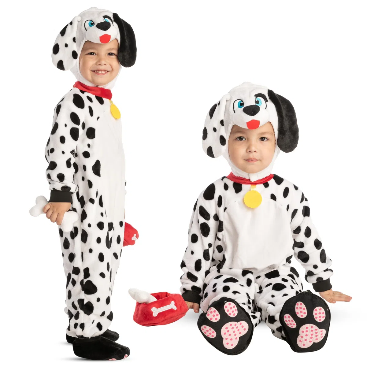 Spooktacular Creations Costume da cucciolo di dalmata per neonato per la festa di Halloween dolcetto o scherzetto