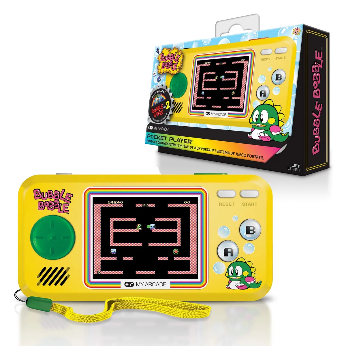 My Arcade Pocket Player Bubble Bobble Retro Console One Size