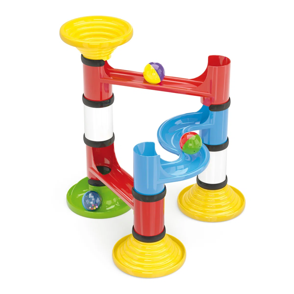 Quercetti Migoga Junior Basic Set, Pista per Biglie Bambini 1 anno, Gioco Educativo Motricità Fine, Giocattoli Montessori 1-5 anni, Giochi Bambini 2 Anni e Regalo Bimbo 3 Anni