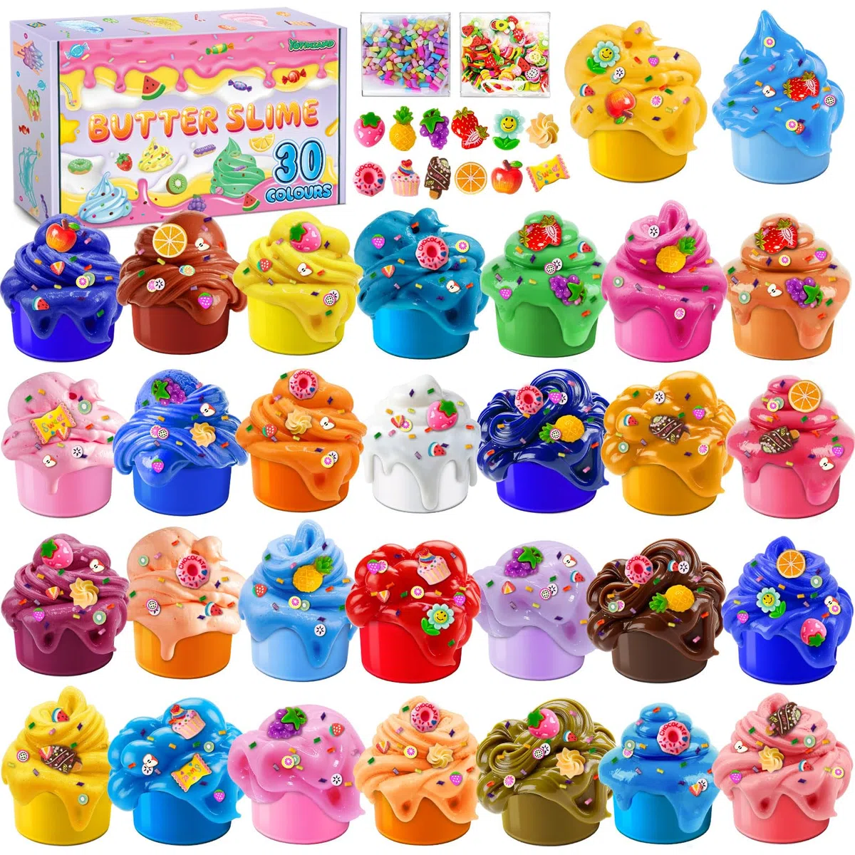 30 Pack Butter Slime Kit per Bambini, Giocattoli Slime per Ragazzi e Ragazze, Slime Profumato per Feste e Favori, Morbido e Non Appiccicoso