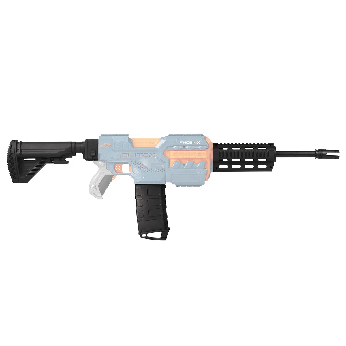 Kit di corpo M416 - Kit di aggiornamento mod per NERF N-Strike Elite Phoenix CS-6 e Stryfe - Set di 12 pezzi - nero - Modding e accessori per blaster