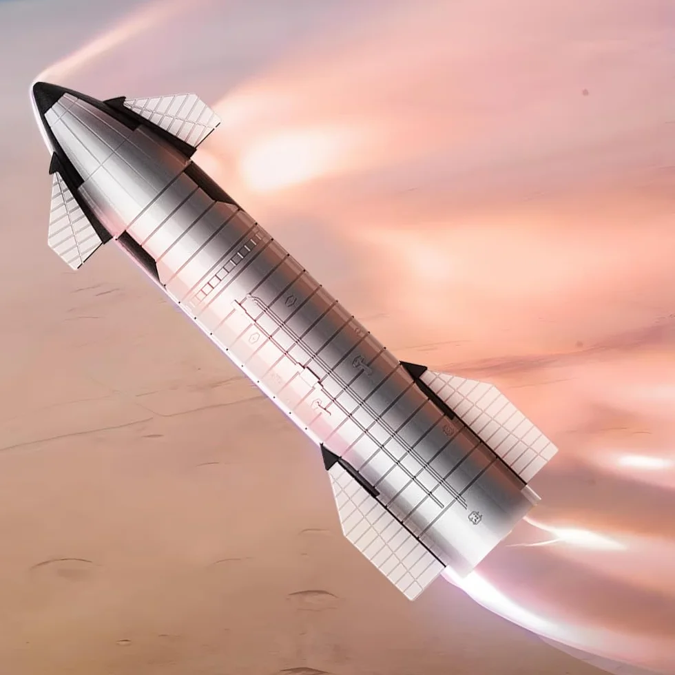 Spacex Starship Rocket Truck Modello in metallo Modello Drago Nave Spaziale Heavy Falcon Rocket Toy Ornamento da scrivania, aerospaziale da collezione