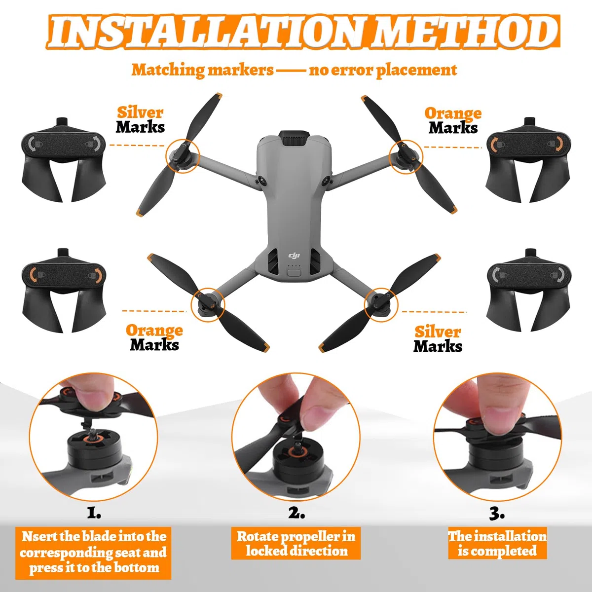 8Pezzi Eliche per DJI Mini 5 Pro Drone, Basso Rumore & Stabile Eliche, Drone Eliche di Ricambio