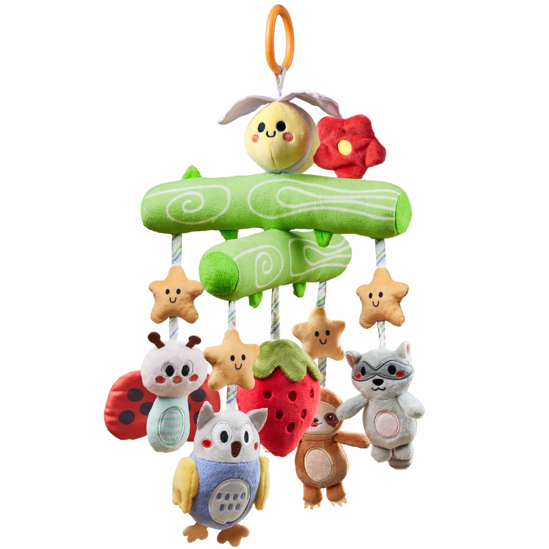 TUMAMA KIDS Giocattoli per Bambini 0 3 6 Mesi, Peluche ape Sonaglio Neonato con cigolii, grilli, Regalo Neonato Sensoriale Carillon per Neonati Passeggino Palestra Culla Giocattolo Appendere Attività