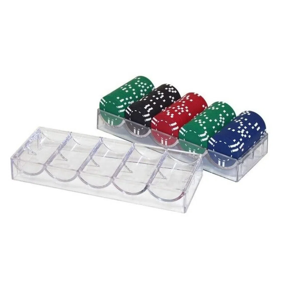 ifundom 3pezzi Scatola Trasparente Per Fiche Da Gioco Organizer Compatto e Pratico Per Fiche Da Poker Contenitore Per Stoccaggio e Salvaspazio