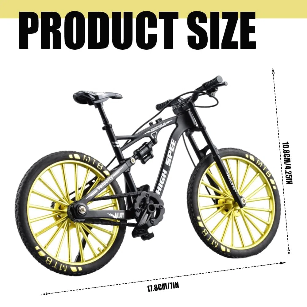 Mini Finger Bikes, Bicicletta da Dito,modello da corsa, Modellino Bikes, regalo di compleanno-17.8 * 10.8 * 6CM-nero