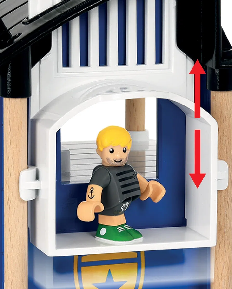 BRIO World - Stazione di Polizia, Accessorio Pista Trenino, Set Costruzioni in Legno, Compatibile con Tutti i Prodotti BRIO, Giocattolo per Bambini 3+ Anni