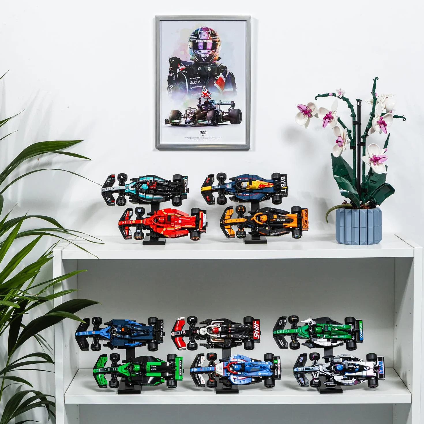 Supporti per Espositore F1 Speed Champions (Confezione da 5) – Compatibile con Set LEGO Formula 1 76906 a 76919 – Resistente per 10 Auto – Sostegni per Espositore Verticale per Collezione di