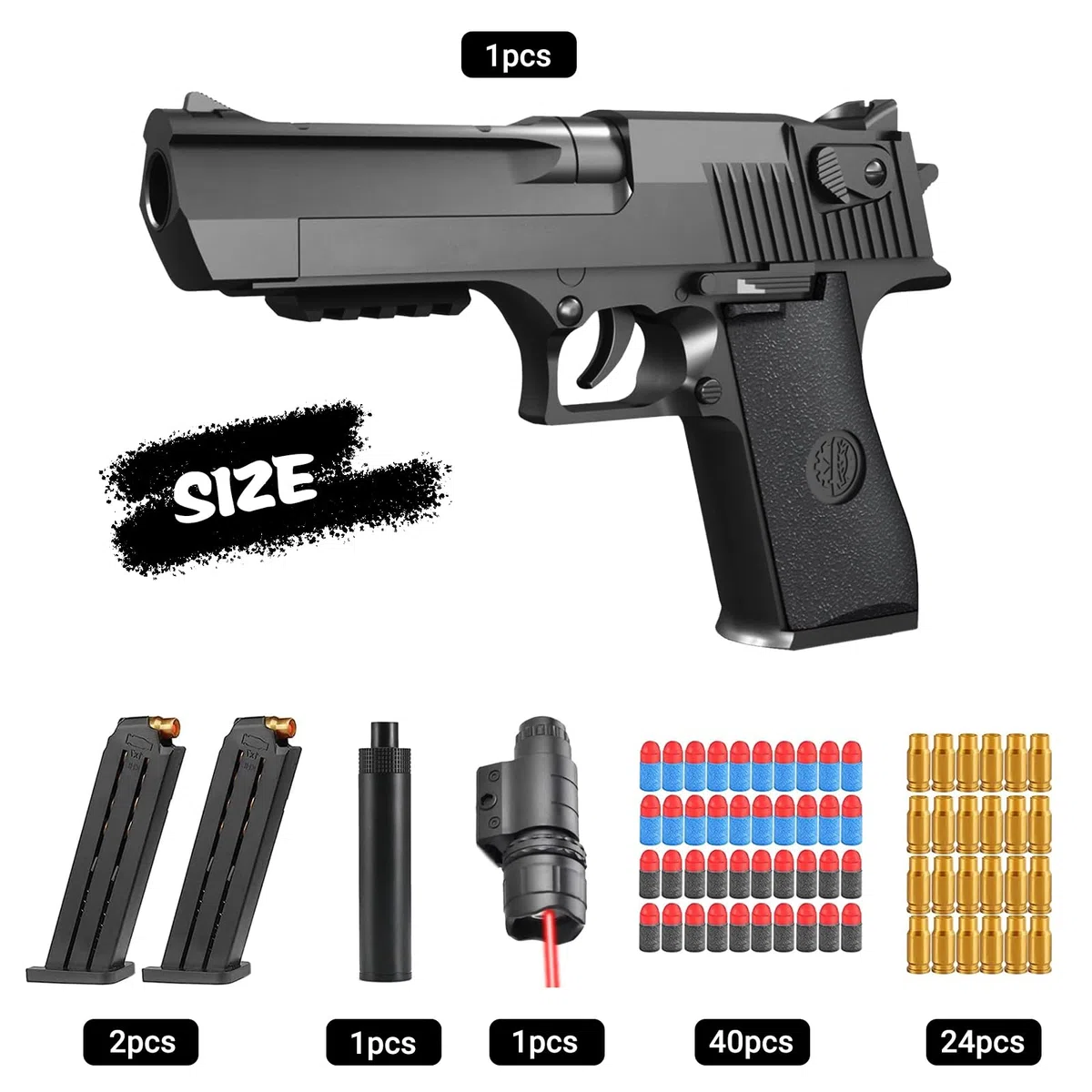 Pistola Giocattolo a Proiettile Morbido,Blaster in Schiuma,Pistole Giocattolo Sparatutto,Giocattolo di Schiuma Blaster,per il Gioco All'interno e All'aperto,Regali di Compleanno per 14+