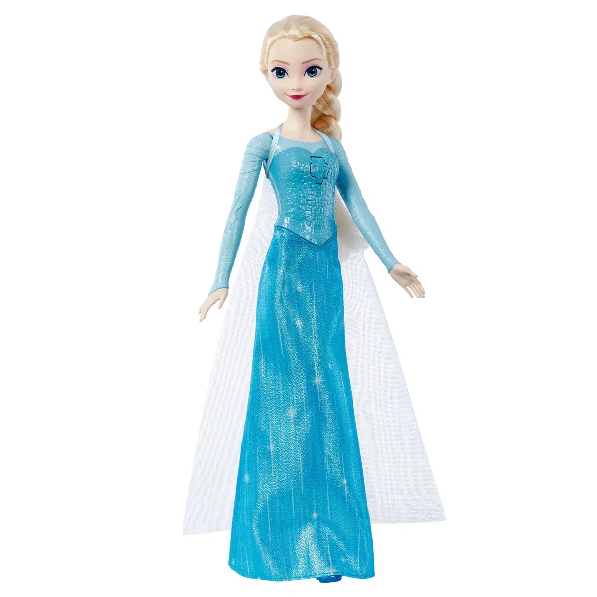 Mattel Disney giocattoli Frozen, bambola Elsa All'alba sorgerò con look celebre che canta 'All'alba sorgerò' in 4 lingue: Inglese, francese, tedesco, italiano, Frozen, nuova variante, JDL58