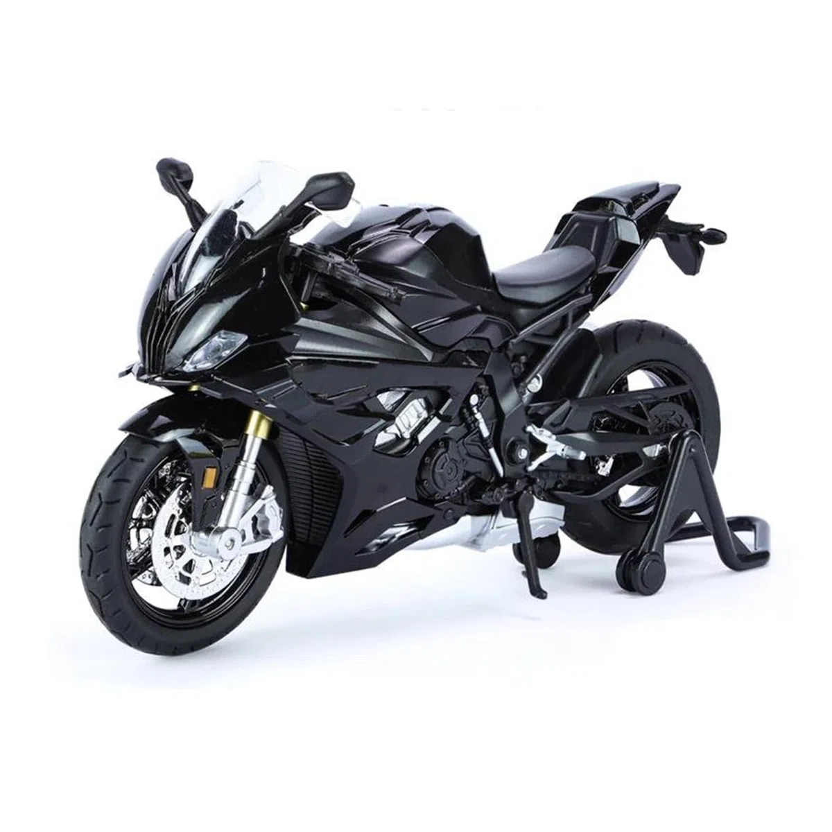 Modellino Moto Miniatura per BM&W S1000RR S 1000 RR Modello in Metallo Pressofuso per Motocicletta(Nero)