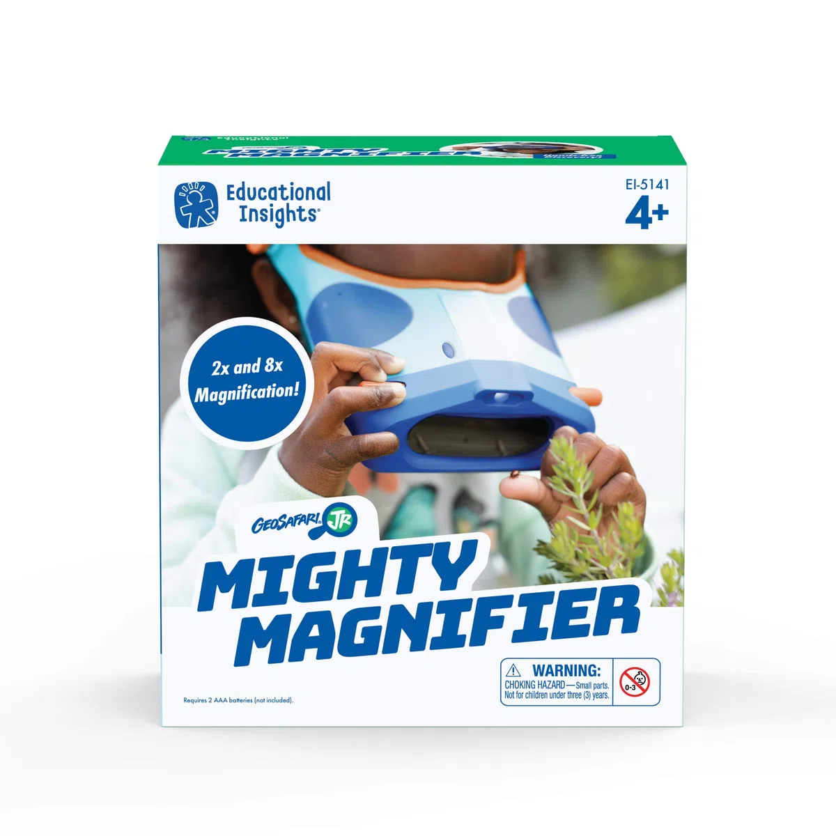 Learning Resources GeoSafari Occhiali ingrandimento bambini 2x/8x con luce | Sviluppa osservazione, curiosità scientifica e pensiero critico. Supporta apprendimento STEM ed esplorazione della natura.
