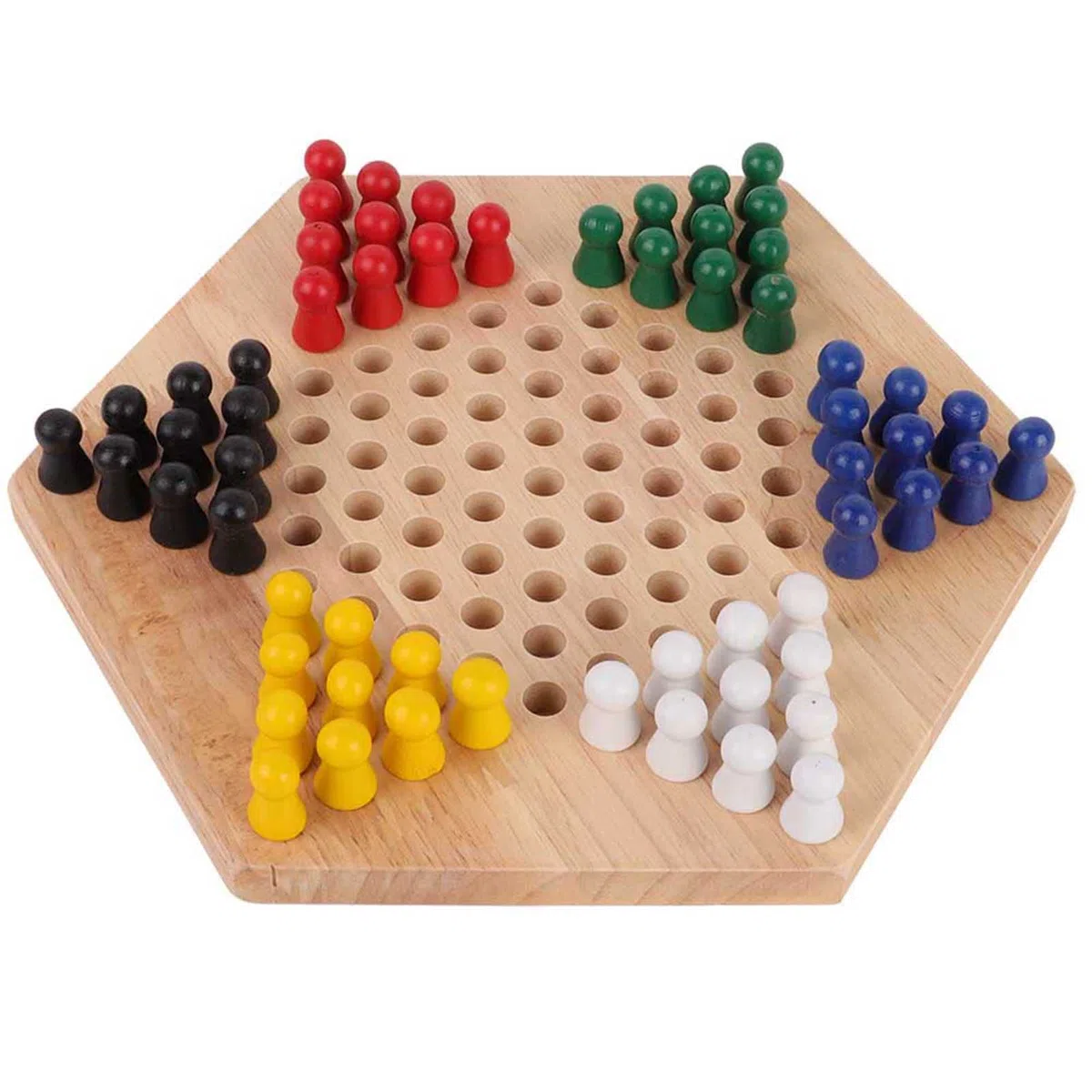 Drfeify Gioco da Tavolo a Dama Cinese per Bambini Gioco da Tavolo educativo Classico in Legno Halma per Famiglie