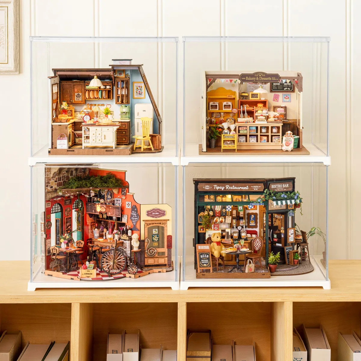 Rolife Miniature Casa - Kit Casa in Miniatura DIY Cucina da Forno, Modellismo da Costruire Adulti Casa delle Bambole in Legno Puzzle 3D per Adolescenti