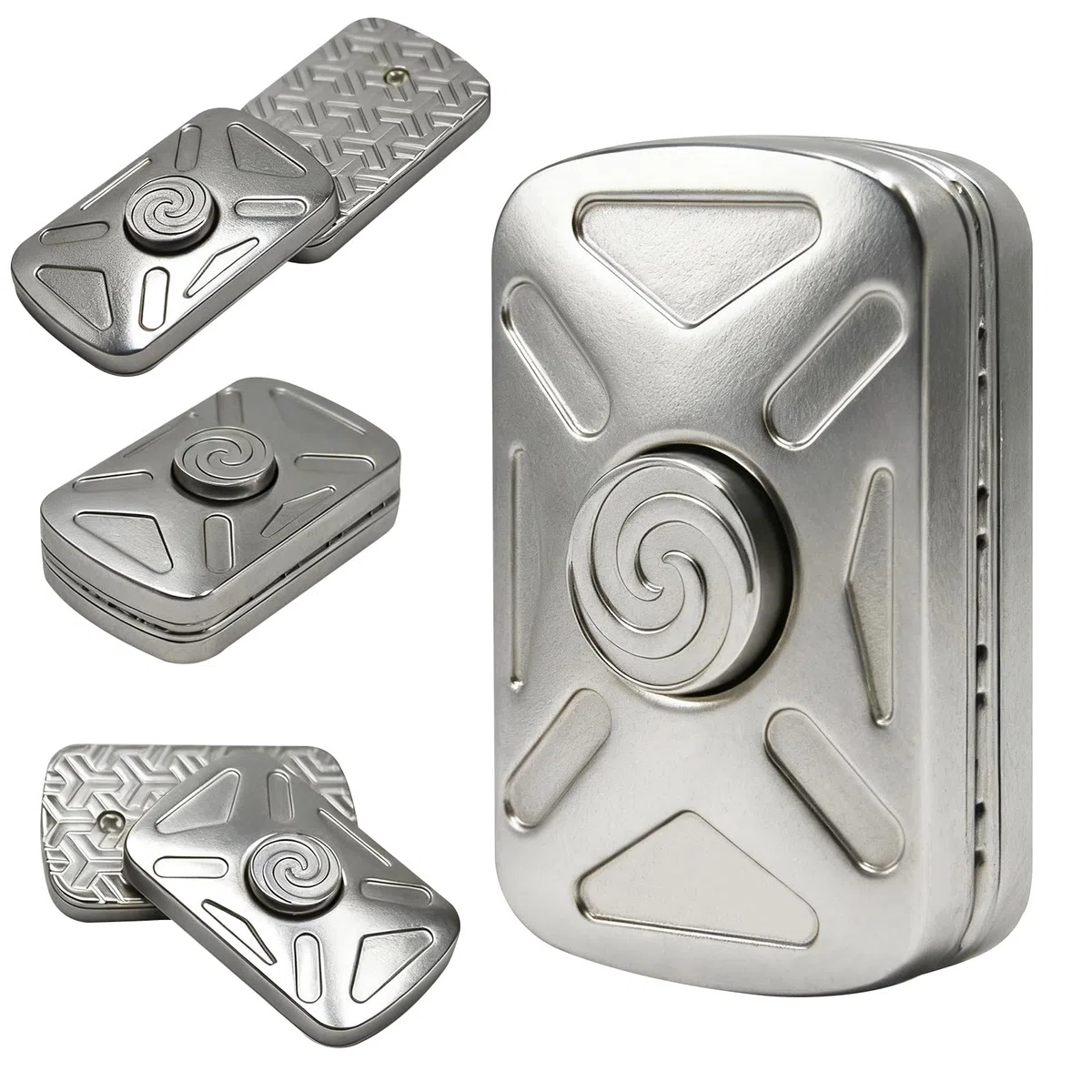 7JI EDC Fidget,Metal Fidget Toy,Giocattolo Antistress,Push Slider Card,Ispirazione,Design Elegante,Cursore in Metallo,Adatto per ADHD e Ansia