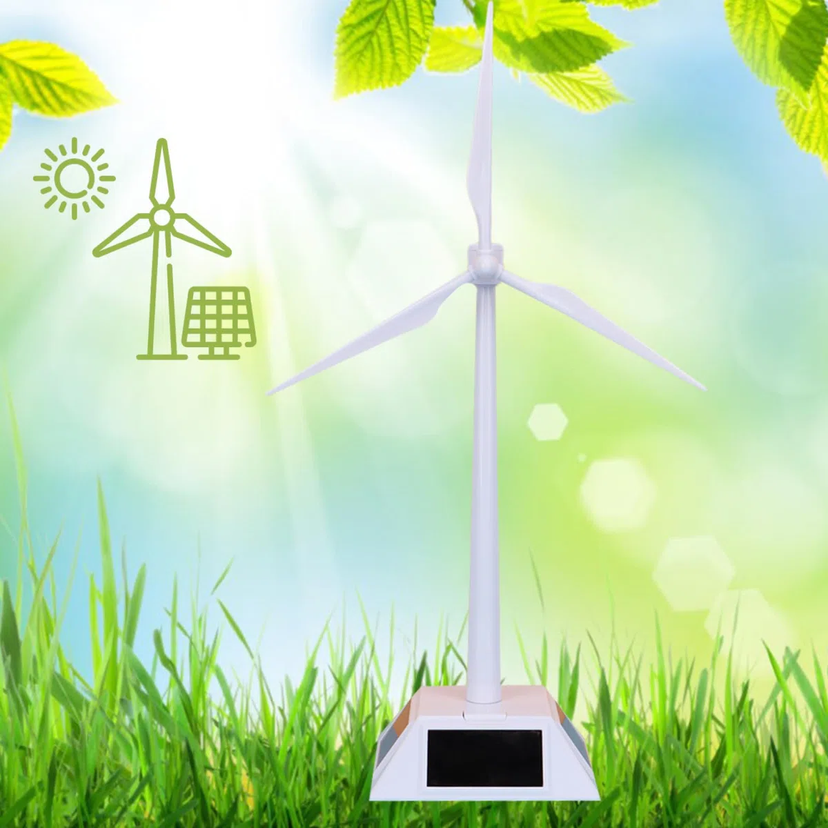 Modello Educativo Mulino a Solare, Mini Mulino a a energia Solare, Giocattolo Energie Rinnovabili per Bambini