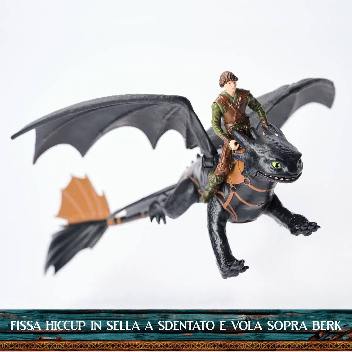 DreamWorks Dragons, Dragon Trainer, Sdentato e Hiccup, Drago e Vichingo, Giocattoli per Bambini, 4+ Anni