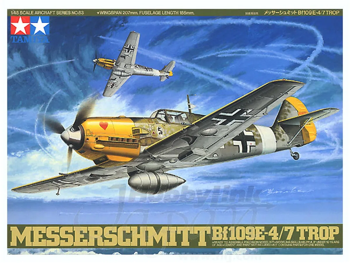TAMIYA 300061063 – Modellino 1:48 WWII Messerschmitt BF109E-4/7 Trop