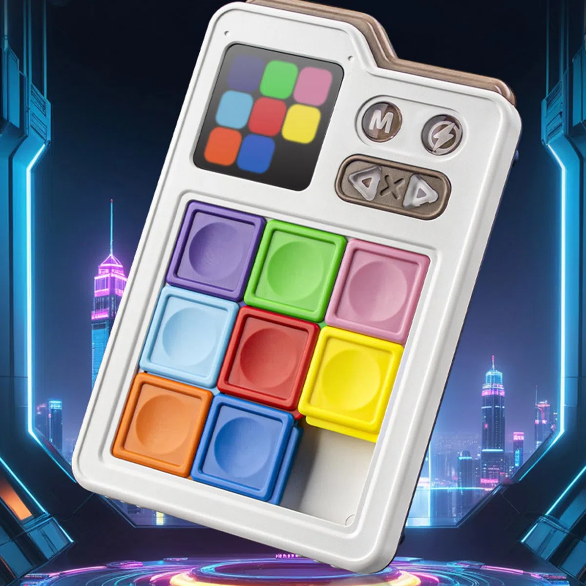 Giocattolo Puzzle Elettrico Scorrevole con Sfide Multiple Livelli di Svago per Ridurre lo Stress e Allenare la Reazione per Divertimento Familiare Giocattolo Puzzle Elettrico Scorrevole