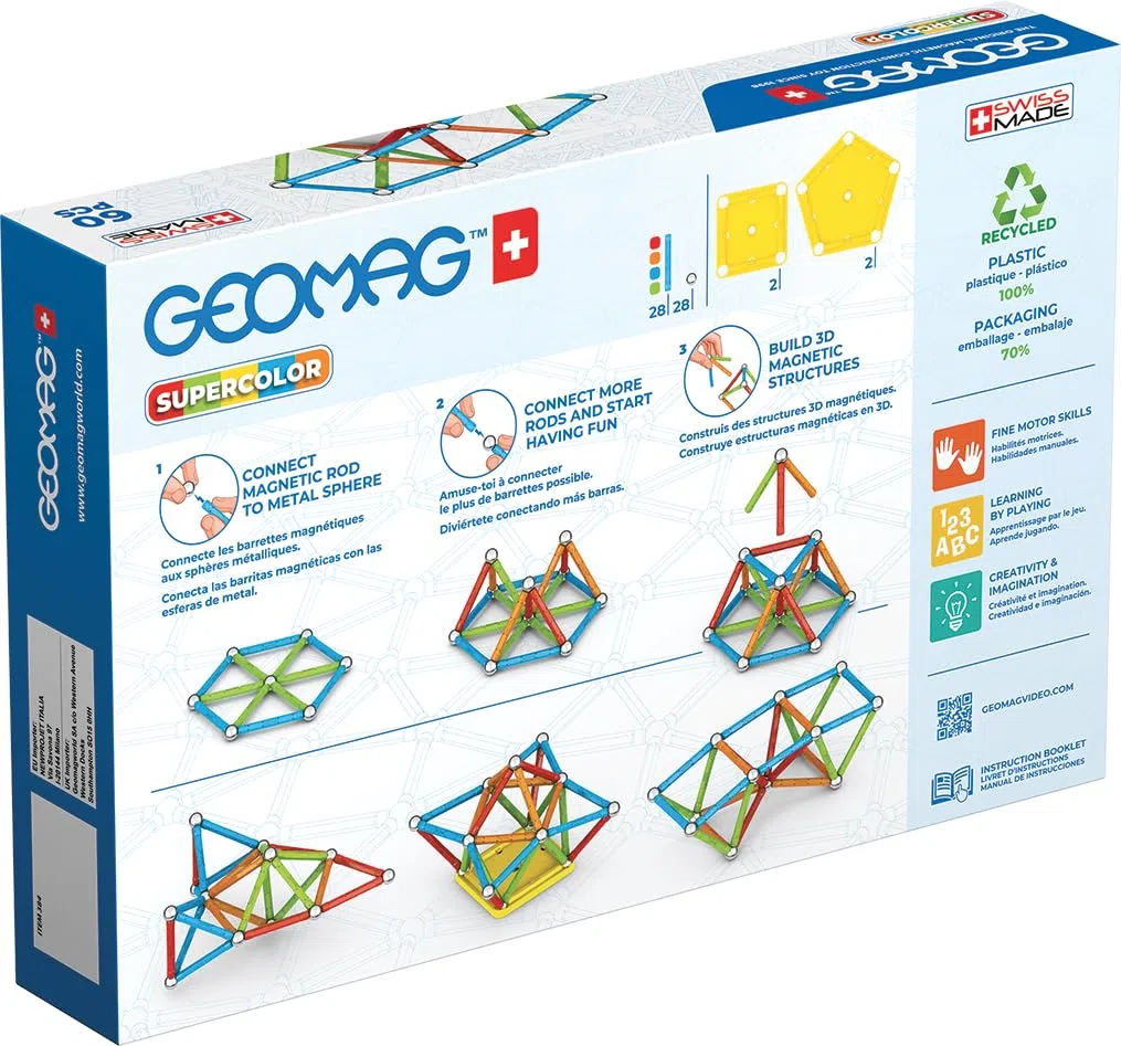 Geomag 384 Supercolor Recycled 60 pcs