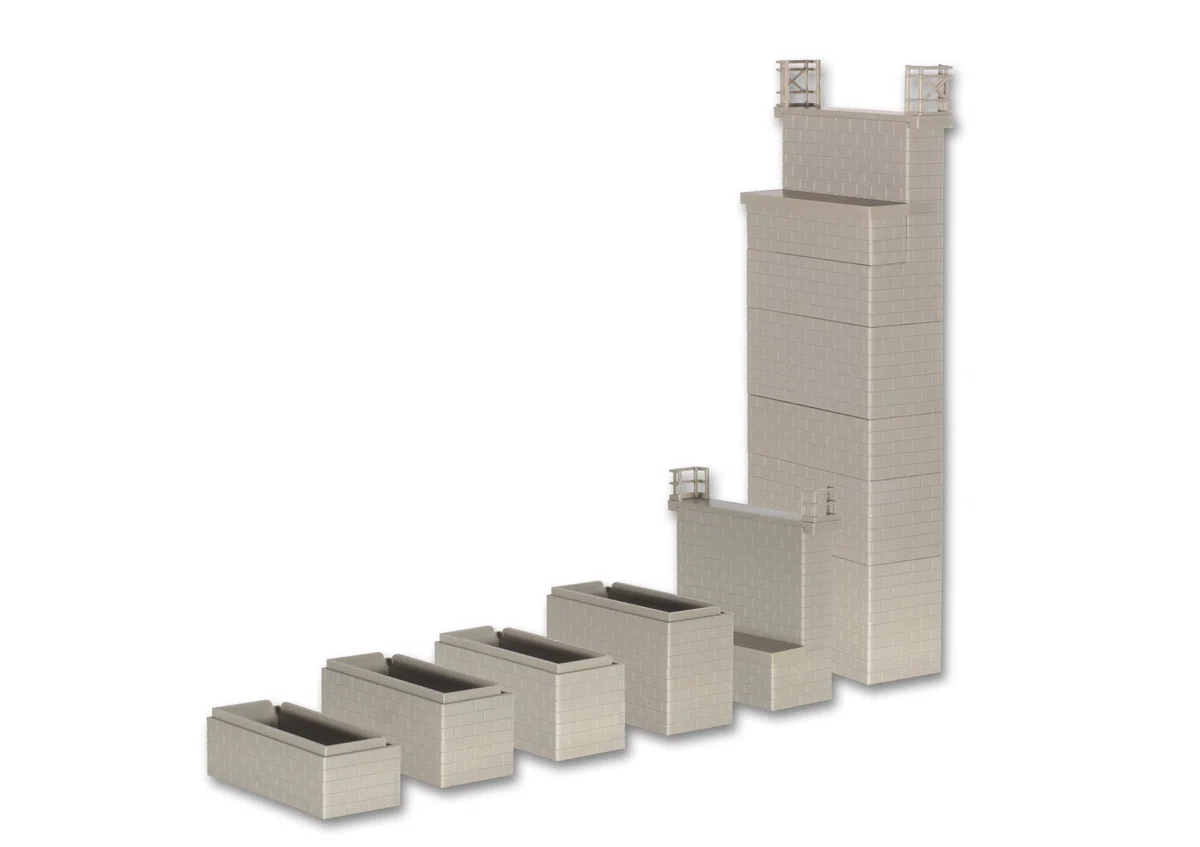 Kibri 39750 Universal Brick Built Bridge Piers (2) Kit