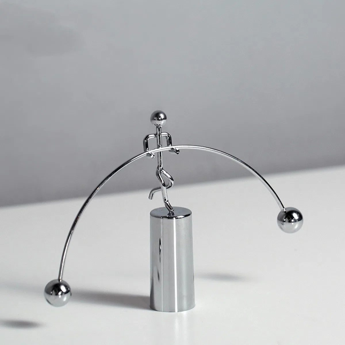 Mini Steel Balance Ball, Balance Physics Toys-Weightlifter Kinetic Art Balance Toy Decompression Psychology Toy-Home Office Desk Decoration