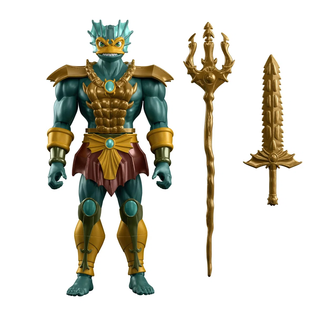 Masters of the Universe Origins - Mer-Man 200X Collezione Cartoon, cattivo della serie TV MOTU anni '80, design dettagliato con tridente e spada inclusi, 6+ anni, JHK02