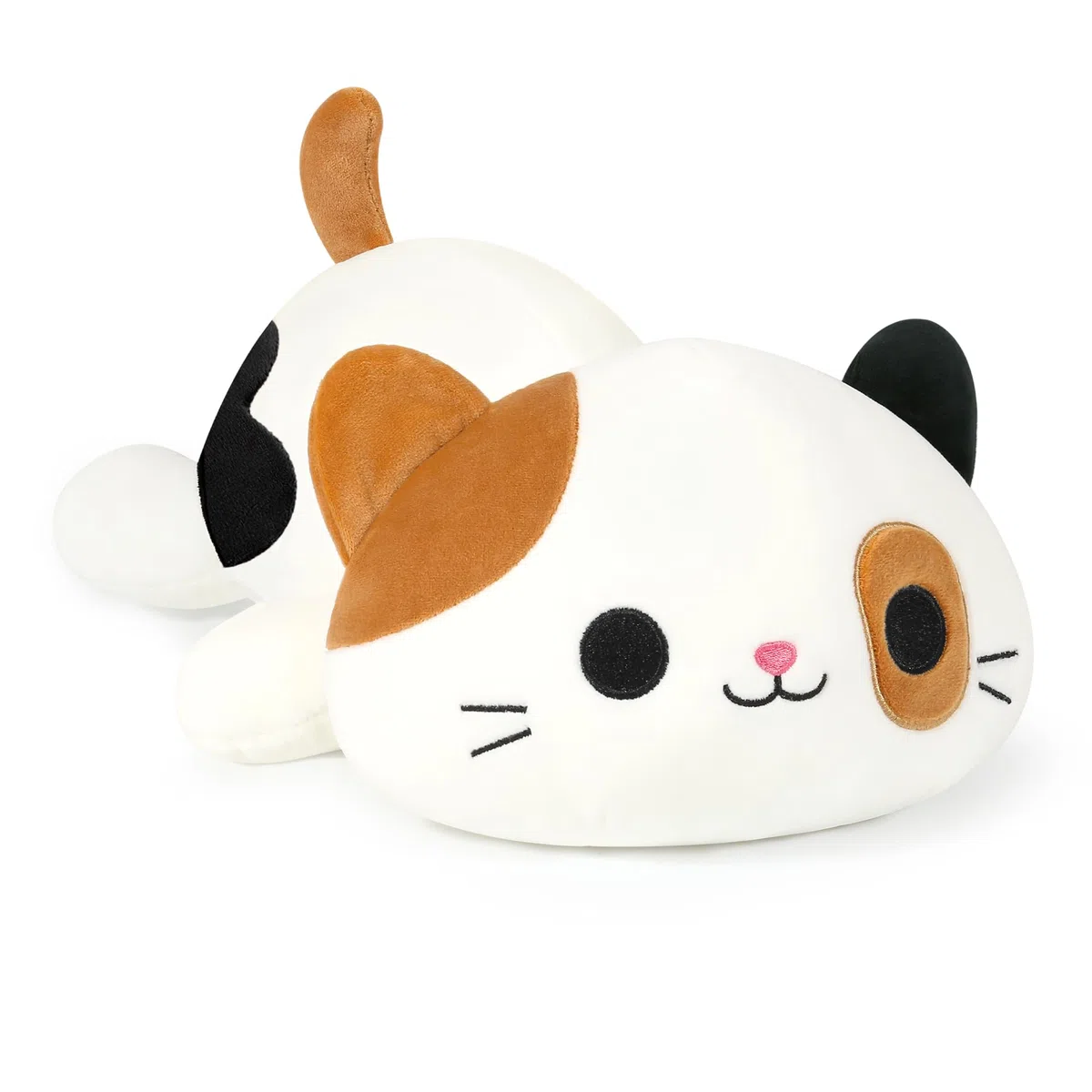 Shownicer - Peluche di gatto kawaii, cuscino in peluche, giocattolo per bambini, regalo per ragazze di 3+ anni (Marrone, 30 cm)