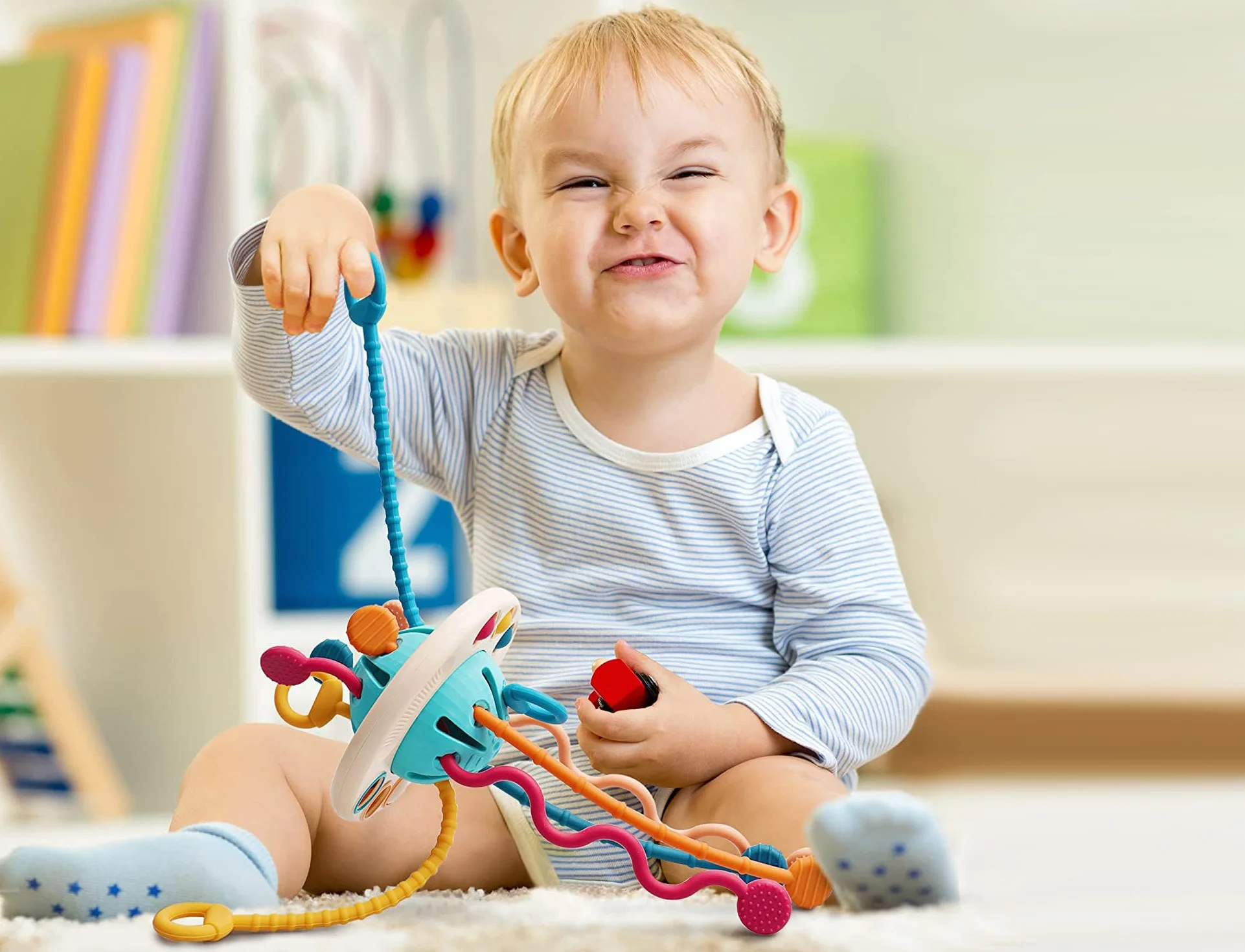 Montessori, giocattolo da masticare, giocattolo da viaggio, giocattolo per bambini, giocattolo sensoriale, da 6 a 18 mesi e bambini