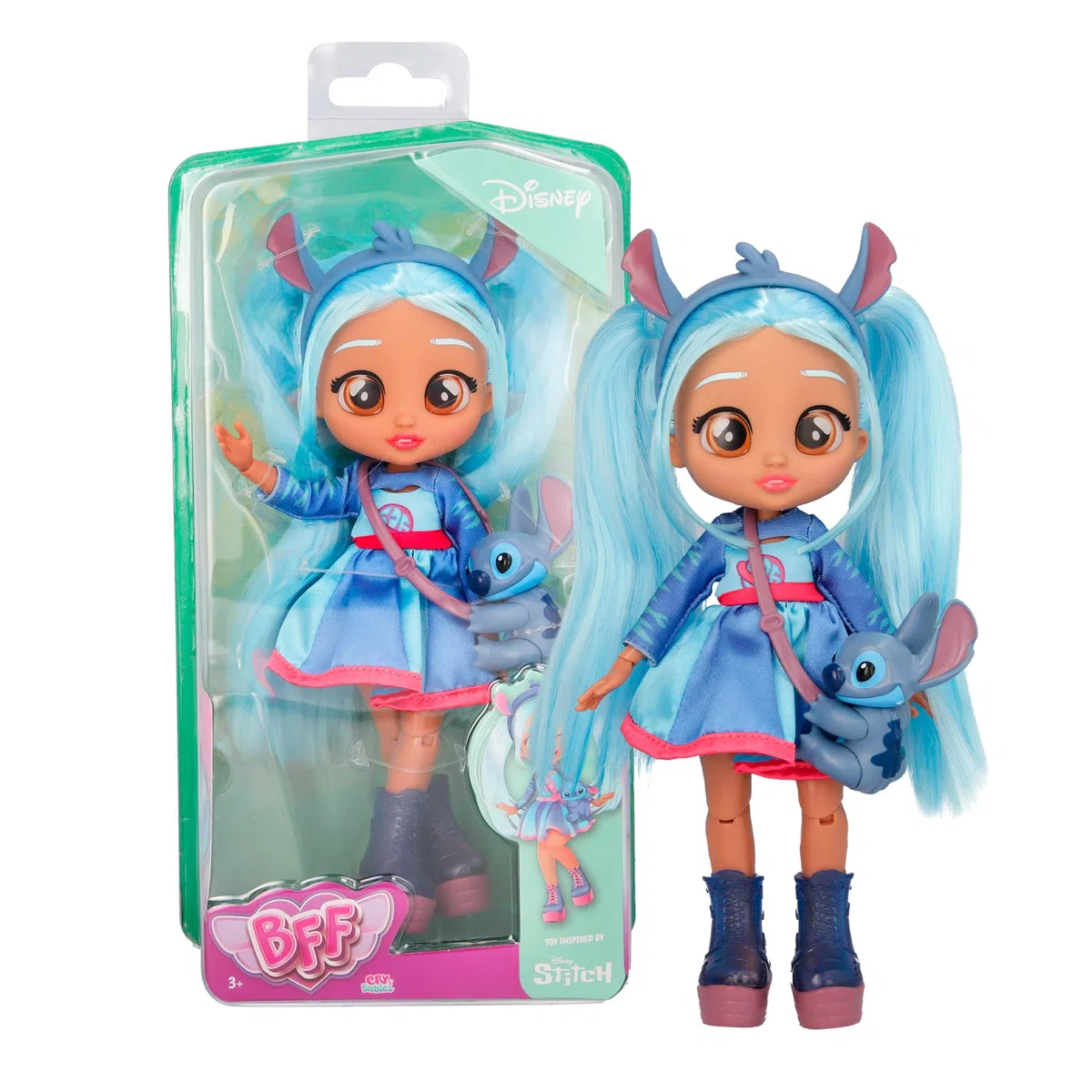 BFF by Cry Babies Stitch, Disney, BFF Fashion Doll Vestite come Personaggi Disney, Bambine e bambini dai 3 anni in su