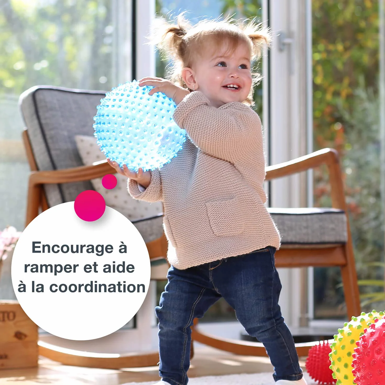 Edushape - Ed 705 177 - Gioco della Palla - Big Sensory Ball Trasparente - Menzione a Caso