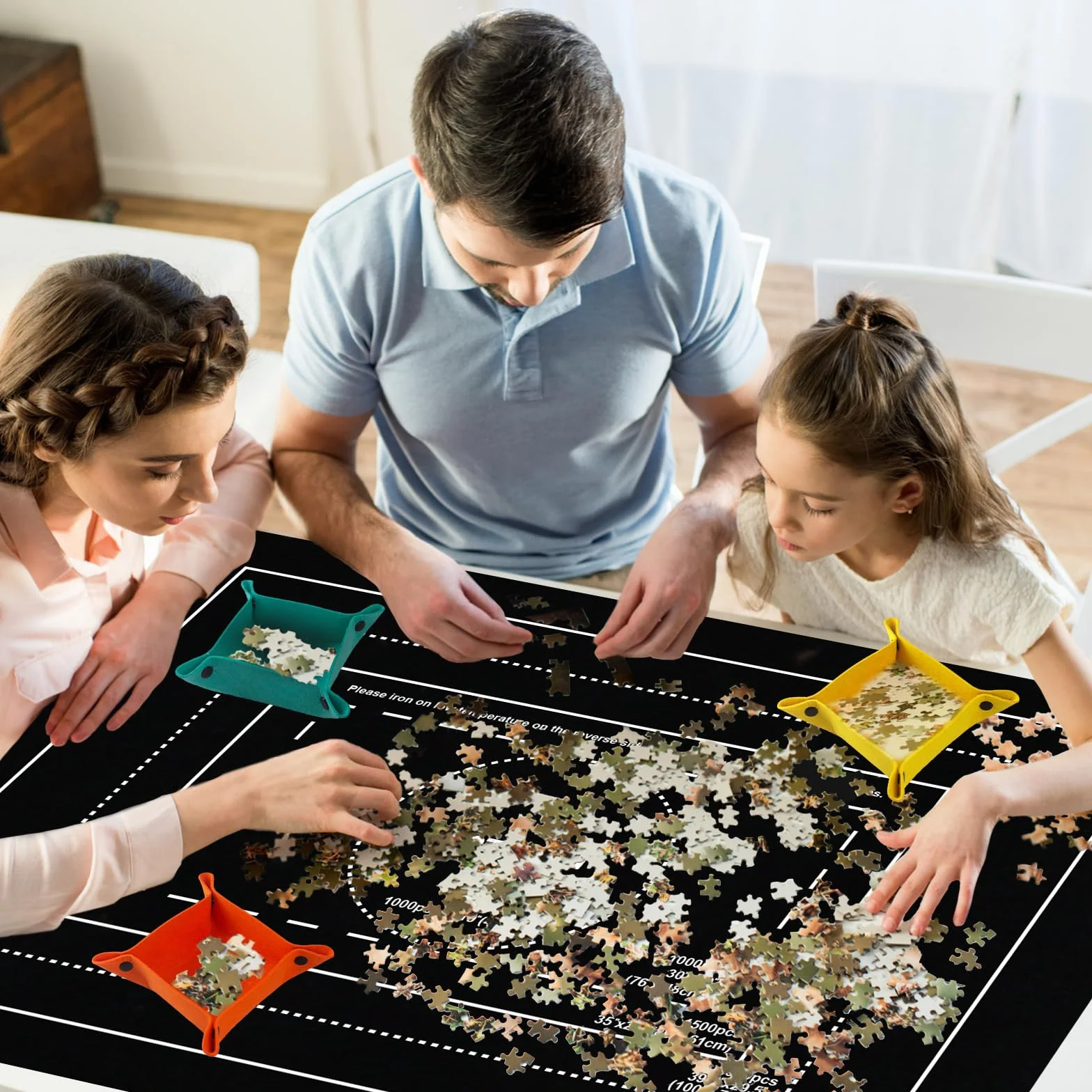 MOZOOSON Tappeto Puzzle da 2000, 1500, 1000 Pezzi, Tappetino Puzzle Feltro, Puzzle Portatile Tappetino, Puzzle Roll Up Mat Puzzle Pad Accessori per Puzzle