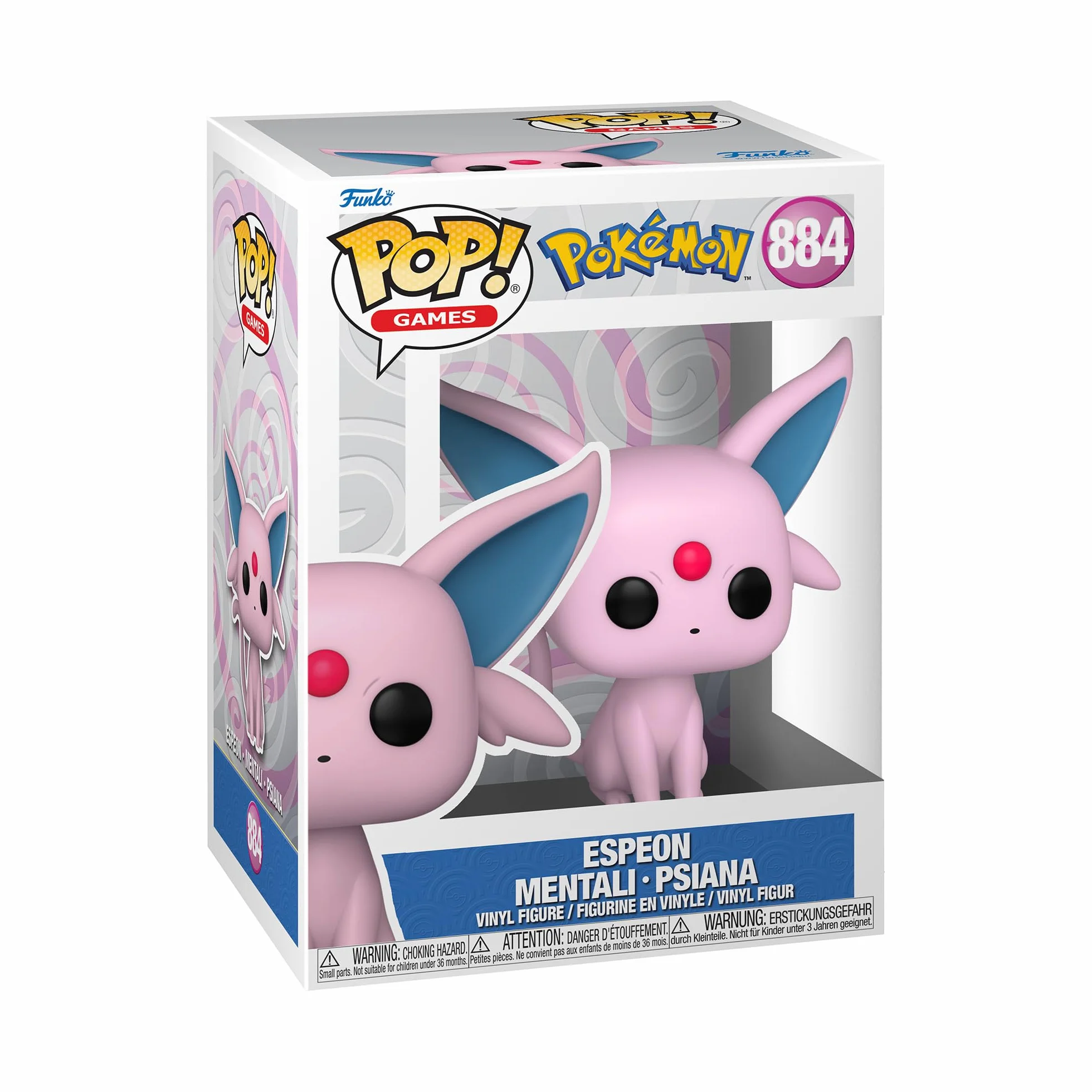 Funko POP! Games: Pokemon - Espeon - Figura in Vinile da Collezione - Idea Regalo - Merchandising Ufficiale - Giocattoli per Bambini e Adulti - Anime Fans - Figura da Collezione e da Esposizione