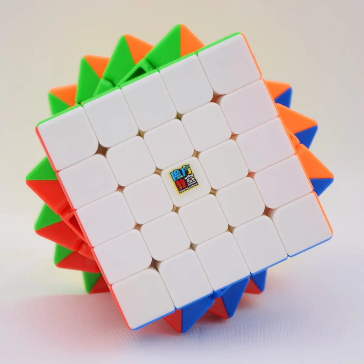 Bukefuno Moyu Meilong 5 x 5 m cubo magico magnetico senza adesivi, MFJS Meilong 5 x 5 x 5 cm, cubo magnetico magico 5 x 5 m