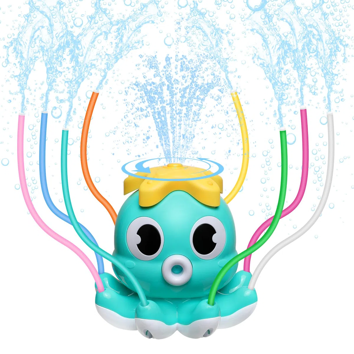 MoKo Spruzzatore d'Acqua per Bambini - Simpatico Irrigatore con 8 Tubi Flessibili, Spruzzatore d’Acqua Estate, Giocattoli per Giardino, Cortile, Prato, Spruzzi e Divertimento per Bambini, Blu Chiaro