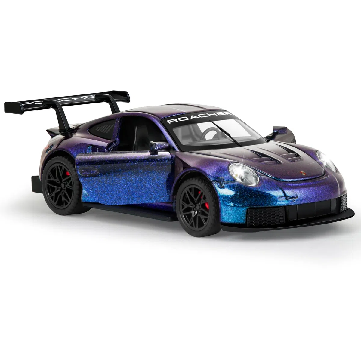 911 GT3RS 1:32 Modellino, Macchinine in Metallo Pressofuso, Giocattoli per Bambini con Suoni e Luci con Funzione pull-Back per Bambini dai 3 Anni in su e Collezionisti di Auto (Viola)