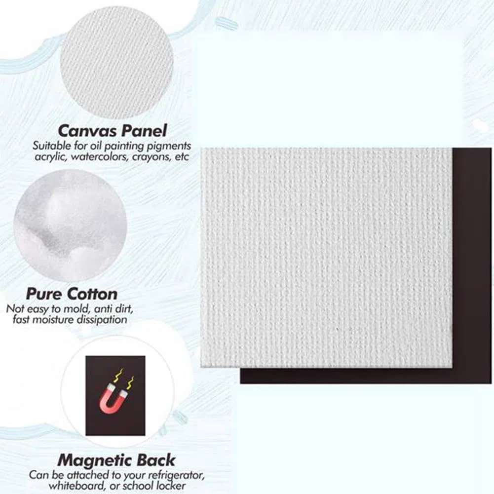 25 pezzi magnetici per pittura, mini lavagne magnetiche, vuote per pittura, arte, regalo, decorazione fai da te